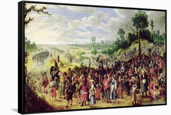 War Scene-Sebastian Vrancx-Framed Stretched Canvas