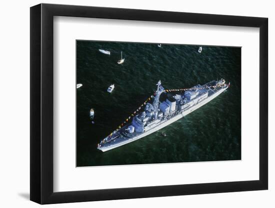 War Ship in New York Harbor, New York City, New York, July 4, 1986-null-Framed Photographic Print