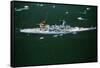 War Ship in New York Harbor, New York City, New York, July 4, 1986-null-Framed Stretched Canvas