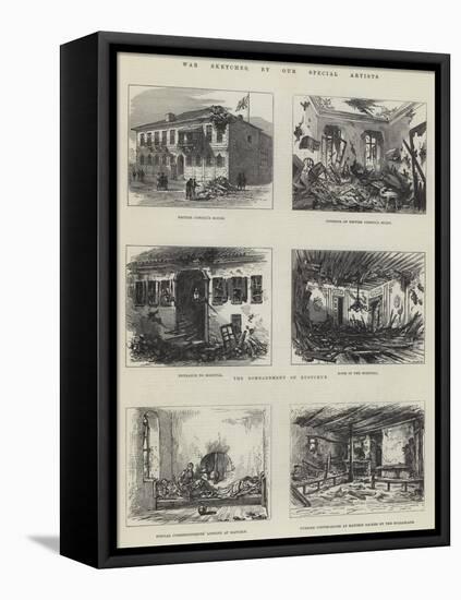 War Sketches-null-Framed Stretched Canvas