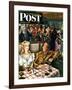 "War Stories," Saturday Evening Post Cover, October 6, 1945-Constantin Alajalov-Framed Giclee Print