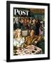 "War Stories," Saturday Evening Post Cover, October 6, 1945-Constantin Alajalov-Framed Giclee Print