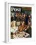 "War Stories," Saturday Evening Post Cover, October 6, 1945-Constantin Alajalov-Framed Premium Giclee Print