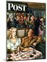 "War Stories," Saturday Evening Post Cover, October 6, 1945-Constantin Alajalov-Mounted Premium Giclee Print