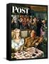 "War Stories," Saturday Evening Post Cover, October 6, 1945-Constantin Alajalov-Framed Stretched Canvas