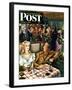 "War Stories," Saturday Evening Post Cover, October 6, 1945-Constantin Alajalov-Framed Giclee Print