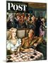 "War Stories," Saturday Evening Post Cover, October 6, 1945-Constantin Alajalov-Mounted Giclee Print