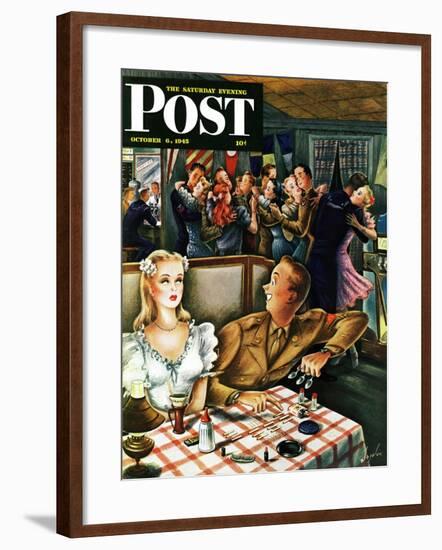 "War Stories," Saturday Evening Post Cover, October 6, 1945-Constantin Alajalov-Framed Giclee Print