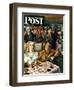 "War Stories," Saturday Evening Post Cover, October 6, 1945-Constantin Alajalov-Framed Giclee Print