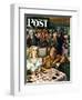 "War Stories," Saturday Evening Post Cover, October 6, 1945-Constantin Alajalov-Framed Giclee Print