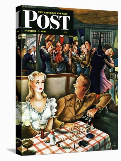 "War Stories," Saturday Evening Post Cover, October 6, 1945-Constantin Alajalov-Stretched Canvas