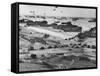 War Supply Point Scene near Beach-null-Framed Stretched Canvas