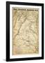 War Telegram Marking Map, c.1862-L^ Prang-Framed Art Print