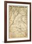 War Telegram Marking Map, c.1862-L^ Prang-Framed Art Print