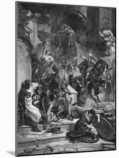 War Torn Scene in Rome-null-Mounted Giclee Print