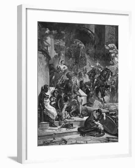 War Torn Scene in Rome-null-Framed Giclee Print