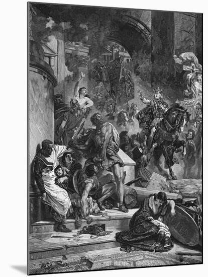 War Torn Scene in Rome-null-Mounted Giclee Print