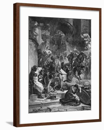 War Torn Scene in Rome-null-Framed Giclee Print
