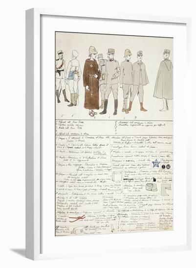 War Uniforms of Kingdom of Italy, 1911-null-Framed Giclee Print