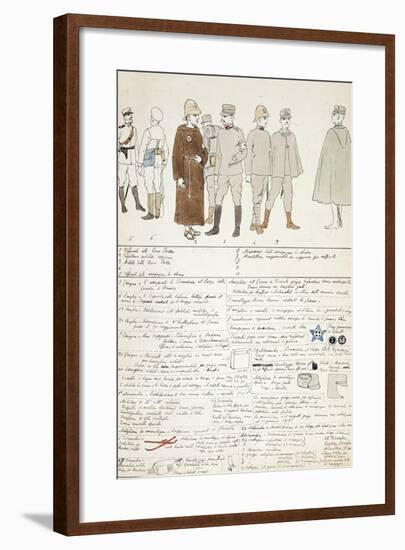 War Uniforms of Kingdom of Italy, 1911-null-Framed Giclee Print