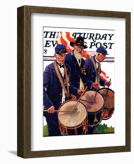 "War Veterans," Saturday Evening Post Cover, June 1, 1935-Maurice Bower-Framed Giclee Print