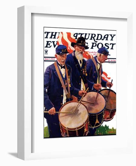 "War Veterans," Saturday Evening Post Cover, June 1, 1935-Maurice Bower-Framed Giclee Print