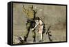 War-Banksy-Framed Stretched Canvas