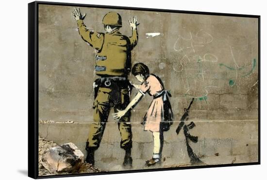 War-Banksy-Framed Stretched Canvas