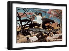 War-Henri Rousseau-Framed Art Print