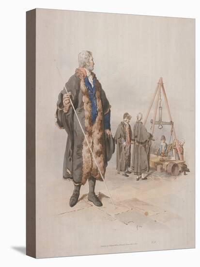 Ward Beadle in Civic Costume, Holding a Staff, at a Wardmote Inquest, 1805-William Henry Pyne-Stretched Canvas