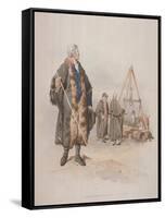 Ward Beadle in Civic Costume, Holding a Staff, at a Wardmote Inquest, 1805-William Henry Pyne-Framed Stretched Canvas