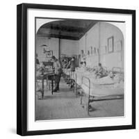 Ward in General Hospital No 10, Formerly Grey's College, Bloemfontein, South Africa, 1901-Underwood & Underwood-Framed Giclee Print