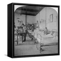 Ward in General Hospital No 10, Formerly Grey's College, Bloemfontein, South Africa, 1901-Underwood & Underwood-Framed Stretched Canvas