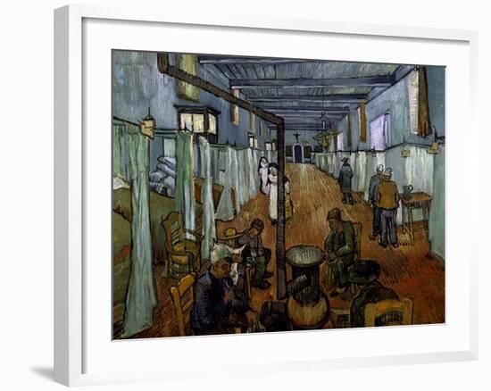 Ward in the Arles Hospital-Vincent van Gogh-Framed Giclee Print