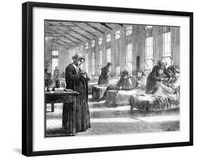 Ward in the Hampstead Smallpox Hospital, 1871-null-Framed Giclee Print