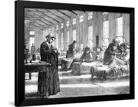 Ward in the Hampstead Smallpox Hospital, 1871-null-Framed Giclee Print