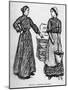 Wardress and Suffragette Inmate, Holloway Prison-null-Mounted Art Print