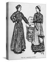 Wardress and Suffragette Inmate, Holloway Prison-null-Stretched Canvas