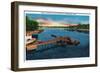 Wareham, Cape Cod, MA, Point Independence View of Onset Bay-Lantern Press-Framed Art Print