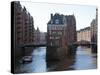 Warehouse District at Poggenmuhle, Hamburg, Germany, Europe-Hans Peter Merten-Stretched Canvas