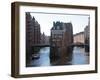 Warehouse District at Poggenmuhle, Hamburg, Germany, Europe-Hans Peter Merten-Framed Photographic Print