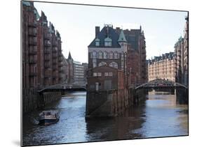 Warehouse District at Poggenmuhle, Hamburg, Germany, Europe-Hans Peter Merten-Mounted Photographic Print