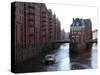 Warehouse District at Poggenmuhle, Hamburg, Germany, Europe-Hans Peter Merten-Stretched Canvas