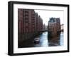 Warehouse District at Poggenmuhle, Hamburg, Germany, Europe-Hans Peter Merten-Framed Photographic Print