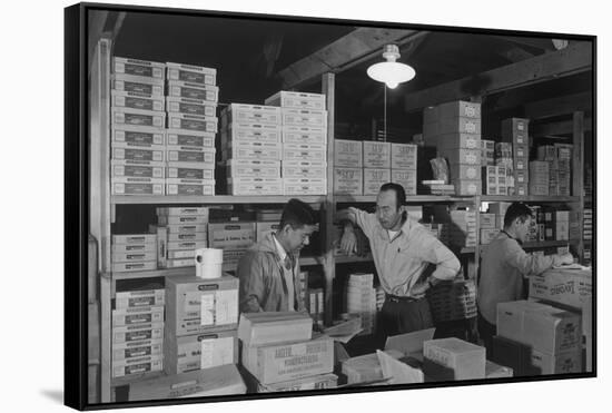 Warehouse, M. Ogi, Manager; S. Sugimoto, Manager of Co-Op; Bunkichi Hayashi-Ansel Adams-Framed Stretched Canvas