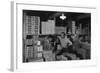 Warehouse manager M. Ogi with S. Sugimoto, manager of Co-op at Manzanar, 1943-Ansel Adams-Framed Photographic Print