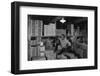 Warehouse manager M. Ogi with S. Sugimoto, manager of Co-op at Manzanar, 1943-Ansel Adams-Framed Photographic Print