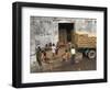 Warehouse Workers Having Rest Break at Carrit Moran & Company's Tea Warehouses at Kolkata Port-Eitan Simanor-Framed Photographic Print