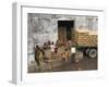 Warehouse Workers Having Rest Break at Carrit Moran & Company's Tea Warehouses at Kolkata Port-Eitan Simanor-Framed Photographic Print