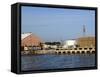 Warehouses at the Port of Pensacola - Pensacola, Florida-Anthony Dezenzio-Framed Stretched Canvas